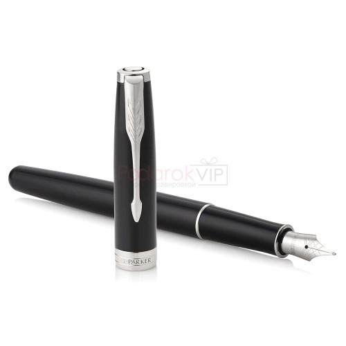 Набор Parker 2020: перьевая Parker Sonnet Core F530, Lacquer Deep Black CT (Перо M) + чехол для ручки