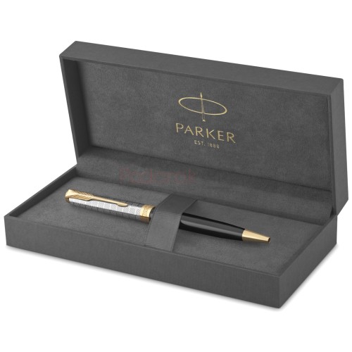 Ручка шариковая Parker Sonnet Premium K537, Metal Black GT