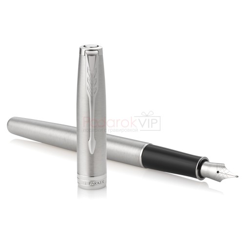 Набор Parker 2020: перьевая Parker Sonnet Core F526, Stainless Steel CT (Перо M) + чехол для ручки