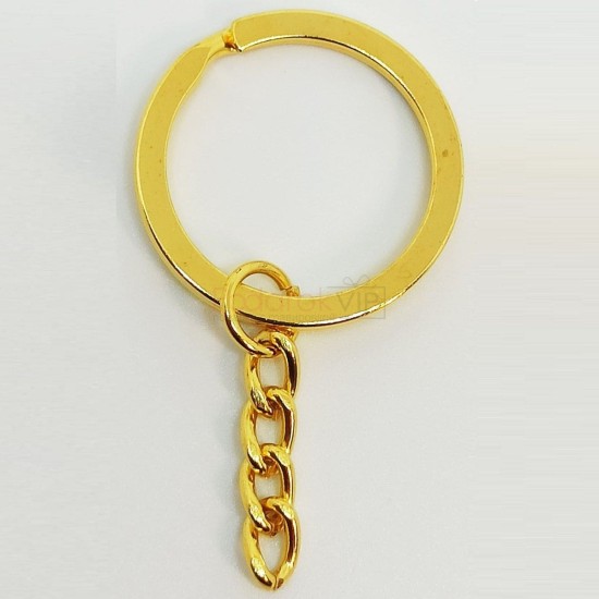 Цепочка для ключей золотистая кольцо Ø27мм общая длина 50 мм