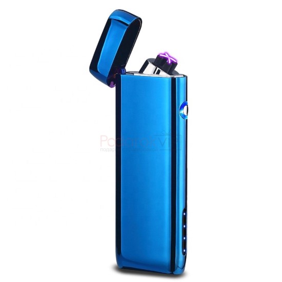USB зажигалка c двойной дугой DAE HY-6016 (Blue)